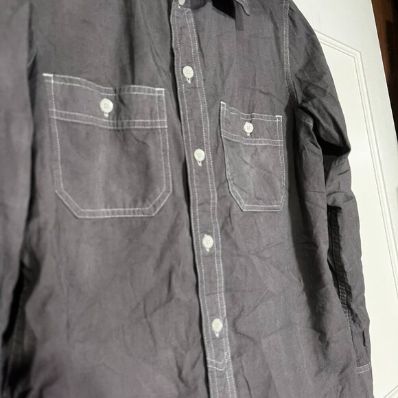 Madewell Western Trucker Jacket Lightweight Purple White Stitching Size Small - Picture 4 of 10